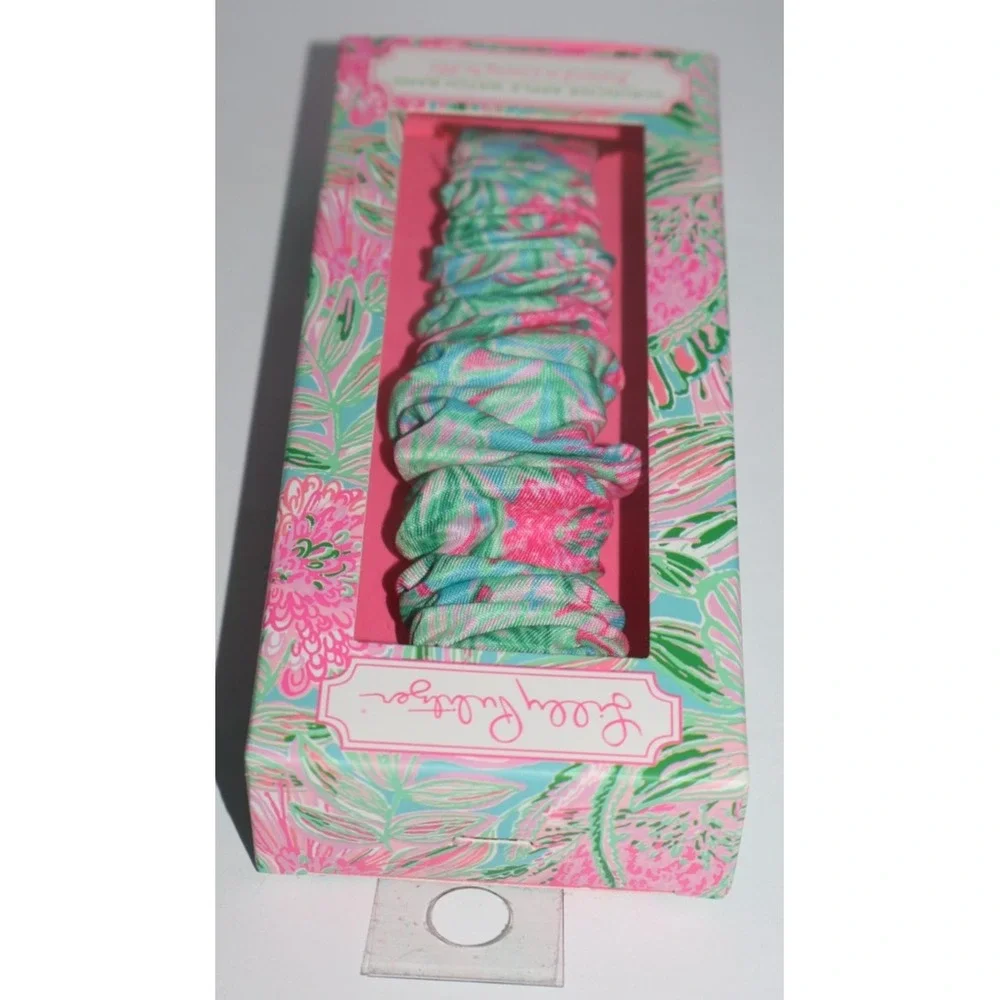 LILLY PULITZER Scrunchie Pink Green Blue Apple Watch Band 38 40 mm NEW